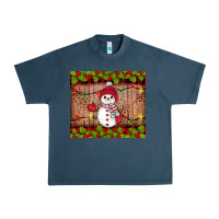Midnight Navy snowman Christmas Urban Heavy Tee - JahusDesignShop