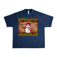 Navy snowman Christmas Urban Heavy Tee - JahusDesignShop
