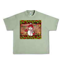 Oil Green snowman Christmas Urban Heavy Tee - JahusDesignShop