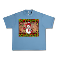 Pebble Blue snowman Christmas Urban Heavy Tee - JahusDesignShop