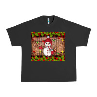 Pigment Black snowman Christmas Urban Heavy Tee - JahusDesignShop
