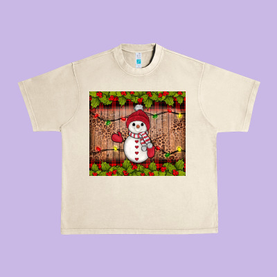 Snowman Christmas Urban Heavy Tee Designed By Jahusdesignshop