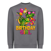 Storm 5 rd birthday girl t rex pink Heavyweight Sweatshirt - CowGirlArtShop