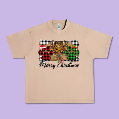 Merry Christmas Paws Urban Heavy Tee Designed By Bettercallsaul