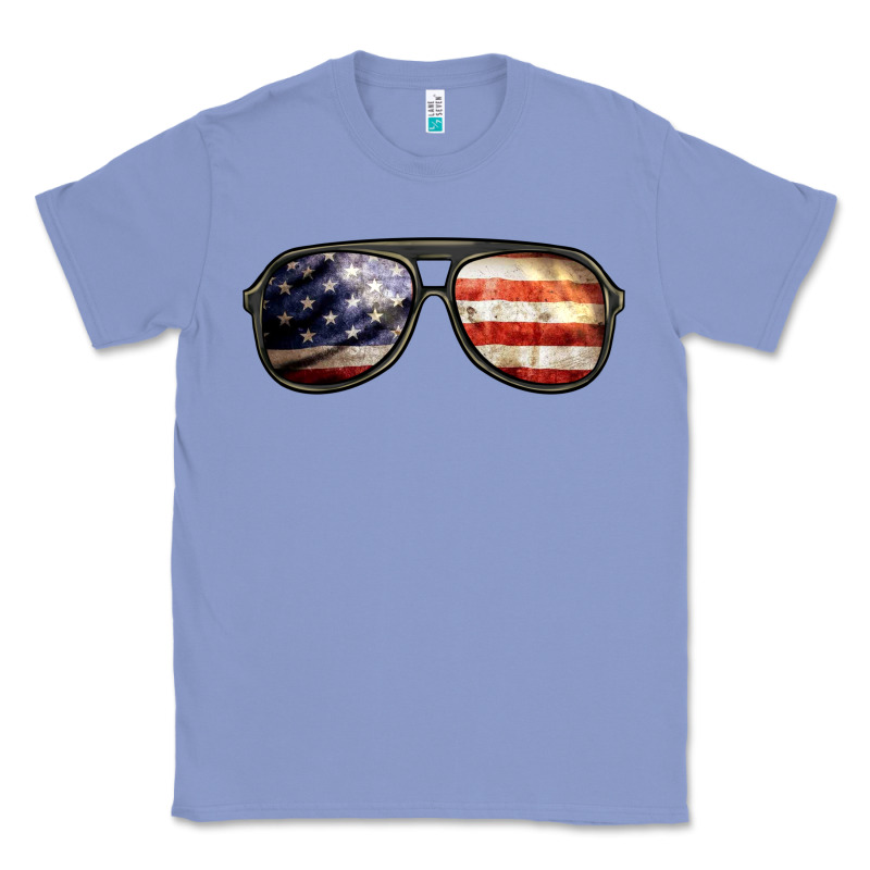Amerıcan Flag Glasses Classic Tee by BarkalooDesign | Teevron