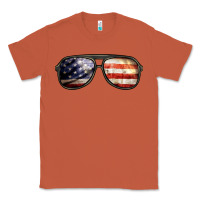 Copper amerıcan flag glasses Classic Tee - BarkalooDesign