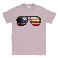 Lilac amerıcan flag glasses Classic Tee - BarkalooDesign