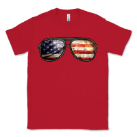 Red amerıcan flag glasses Classic Tee - BarkalooDesign
