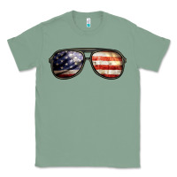 Sage amerıcan flag glasses Classic Tee - BarkalooDesign