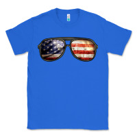 True Royal amerıcan flag glasses Classic Tee - BarkalooDesign