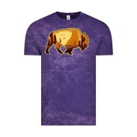 Cloud Purple Desert Landscape Bison Silhouette Vintage Tee - Bettercallsaul