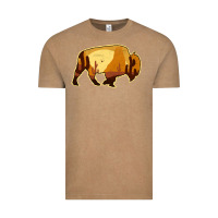 Vintage Coffee Desert Landscape Bison Silhouette Vintage Tee - Bettercallsaul