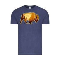Vintage Denim Desert Landscape Bison Silhouette Vintage Tee - Bettercallsaul