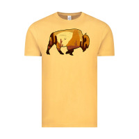 Vintage Mustard Desert Landscape Bison Silhouette Vintage Tee - Bettercallsaul