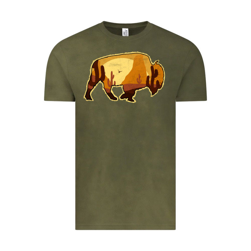 Desert Landscape Bison Silhouette Vintage Tee by Bettercallsaul | Teevron