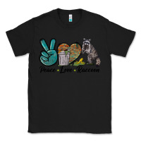 Black Peace love raccoon Classic Tee - LillyAllenDesigns