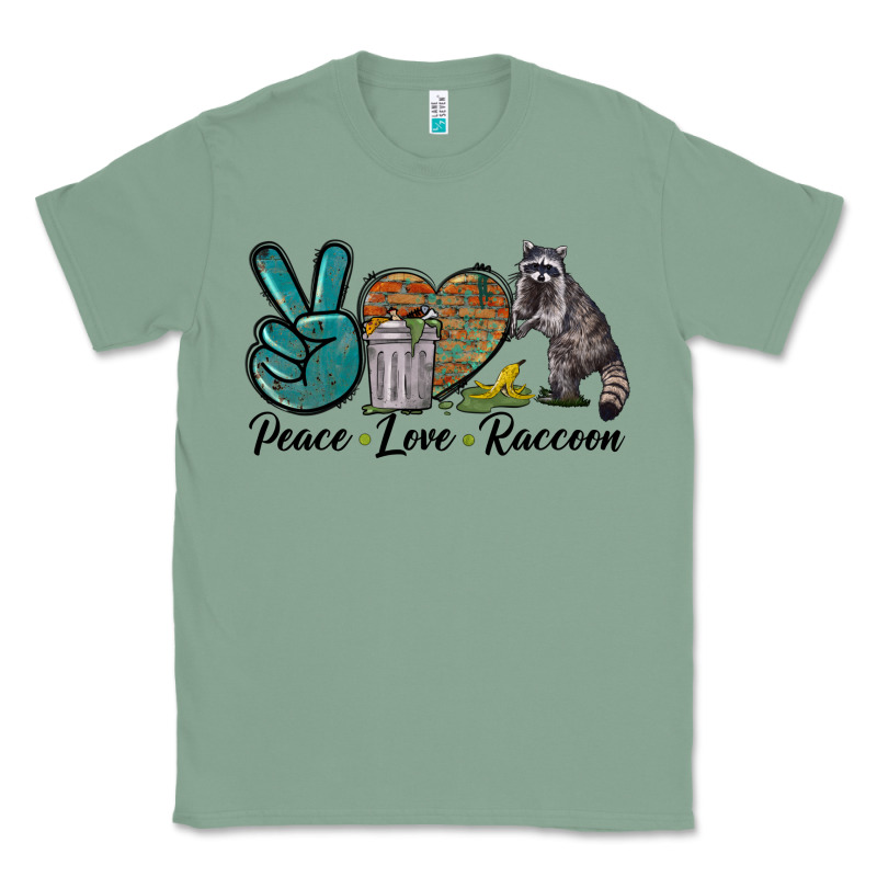 Peace Love Raccoon Classic Tee by LillyAllenDesigns | Teevron