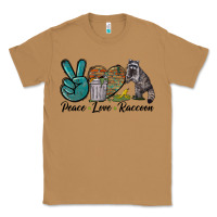 Toasted Coconut Peace love raccoon Classic Tee - LillyAllenDesigns