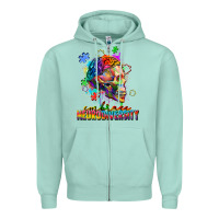 Seafoam Embrace neurodiversity Zipper Hoodie - FaDigitalArtStudio