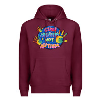 Burgundy Cure ableism not Autism Premium Hoodie - FaDigitalArtStudio