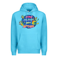 Ocean Blue Cure ableism not Autism Premium Hoodie - FaDigitalArtStudio
