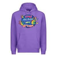 Purple Cure ableism not Autism Premium Hoodie - FaDigitalArtStudio