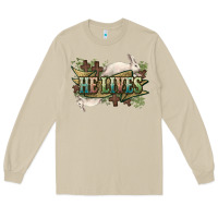 Mushroom He lives Easter Long Sleeve Tee - NancyCooperArtShop