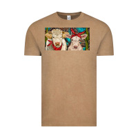 Vintage Coffee Charolais bull and calf Vintage Tee - RanaPortraitStore