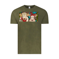 Vintage Olive Charolais bull and calf Vintage Tee - RanaPortraitStore