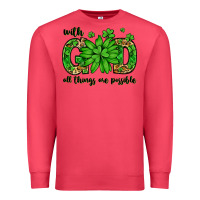 Cardinal With god all things are possible St. Patrick's Day Premium Sweatshirt - LillyAllenDesigns