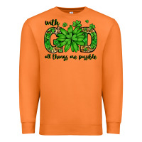 Carrot With god all things are possible St. Patrick's Day Premium Sweatshirt - LillyAllenDesigns