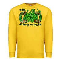 Lemon With god all things are possible St. Patrick's Day Premium Sweatshirt - LillyAllenDesigns