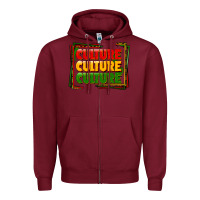 Burgundy culture Zipper Hoodie - FaDigitalArtStudio