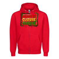 Red culture Zipper Hoodie - FaDigitalArtStudio