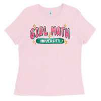 Bubblegum Pink girl math university Ladies Tee - MaliasSmallBusiness