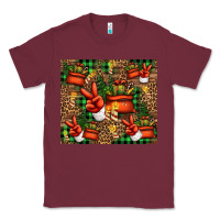 Burgundy Christmas Santa Claus peace hand Classic Tee - Jasminsmagicworld