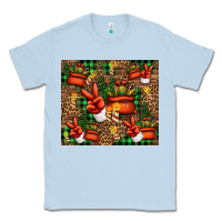 Dusty Blue Christmas Santa Claus peace hand Classic Tee - Jasminsmagicworld