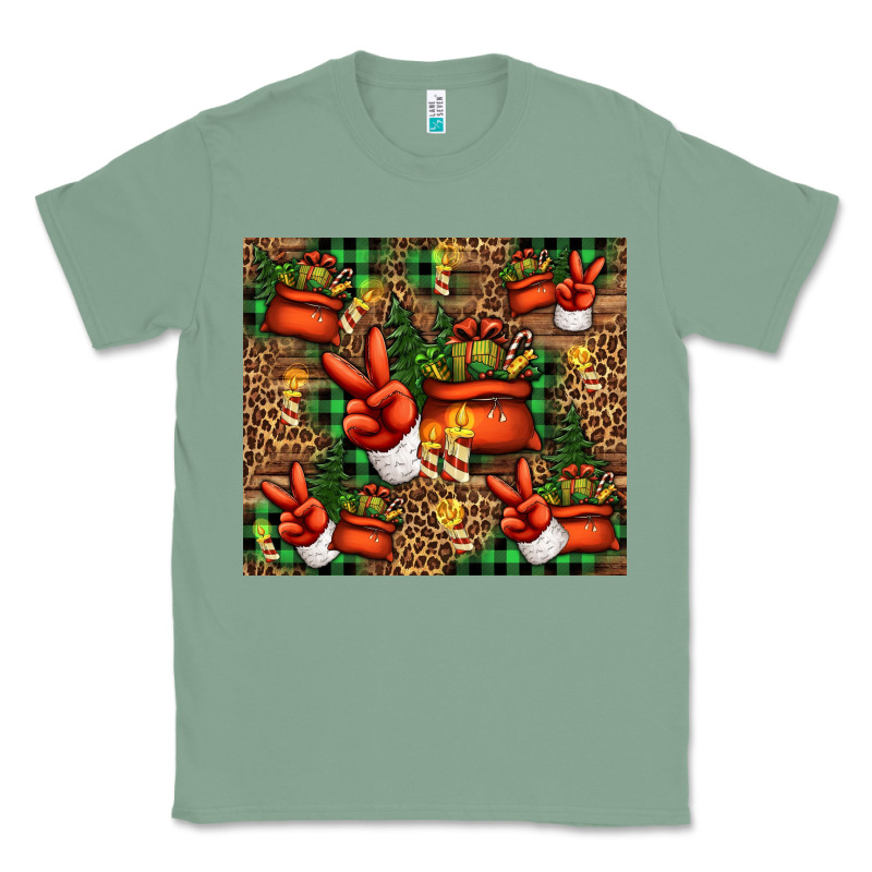 Christmas Santa Claus Peace Hand Classic Tee by Jasminsmagicworld | Teevron