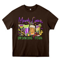 Chocolate Brown mardi gras drinking team Heavy Core Tee - MaliasSmallBusiness