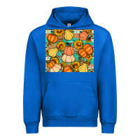 Cobalt pumpkin sunflowers leaves Urban Hoodie - Artiststas