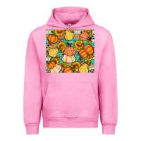 Fuchsia Pink pumpkin sunflowers leaves Urban Hoodie - Artiststas