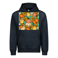 Navy pumpkin sunflowers leaves Urban Hoodie - Artiststas