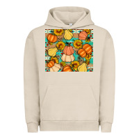 Pigment French Oak pumpkin sunflowers leaves Urban Hoodie - Artiststas