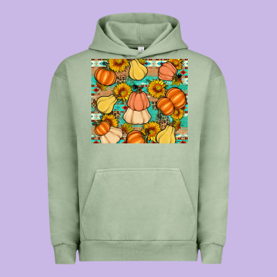 Pumpkin Sunflowers Leaves Urban Hoodie Designed By Artiststas