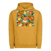 Pigment Peanut Butter pumpkin sunflowers leaves Urban Hoodie - Artiststas