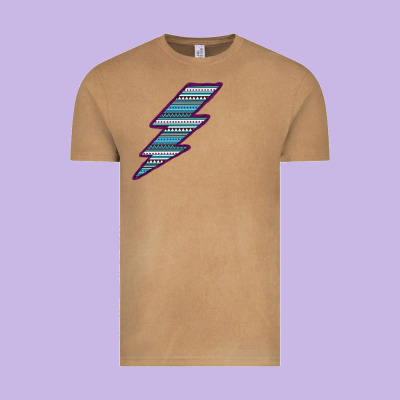 Purple Border Aztec Pattern Lightning Vintage Tee Designed By Bettercallsaul