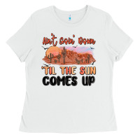 White ain't goin' down 'til the sun comes up Ladies Tee - MaliasSmallBusiness
