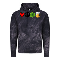 Cloud Black Funny St Patricks Day Love Peace Clover and Beer Vintage Hoodie - Bettercallsaul