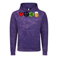 Cloud Purple Funny St Patricks Day Love Peace Clover and Beer Vintage Hoodie - Bettercallsaul