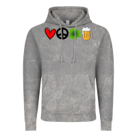 Cloud Rock Funny St Patricks Day Love Peace Clover and Beer Vintage Hoodie - Bettercallsaul